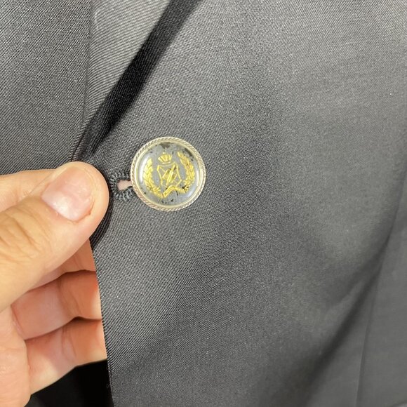 Hugo Boss Blazer Mens 44 Black Super 100 Wool Classic Fit Sport Coat Jacket - Picture 12 of 15